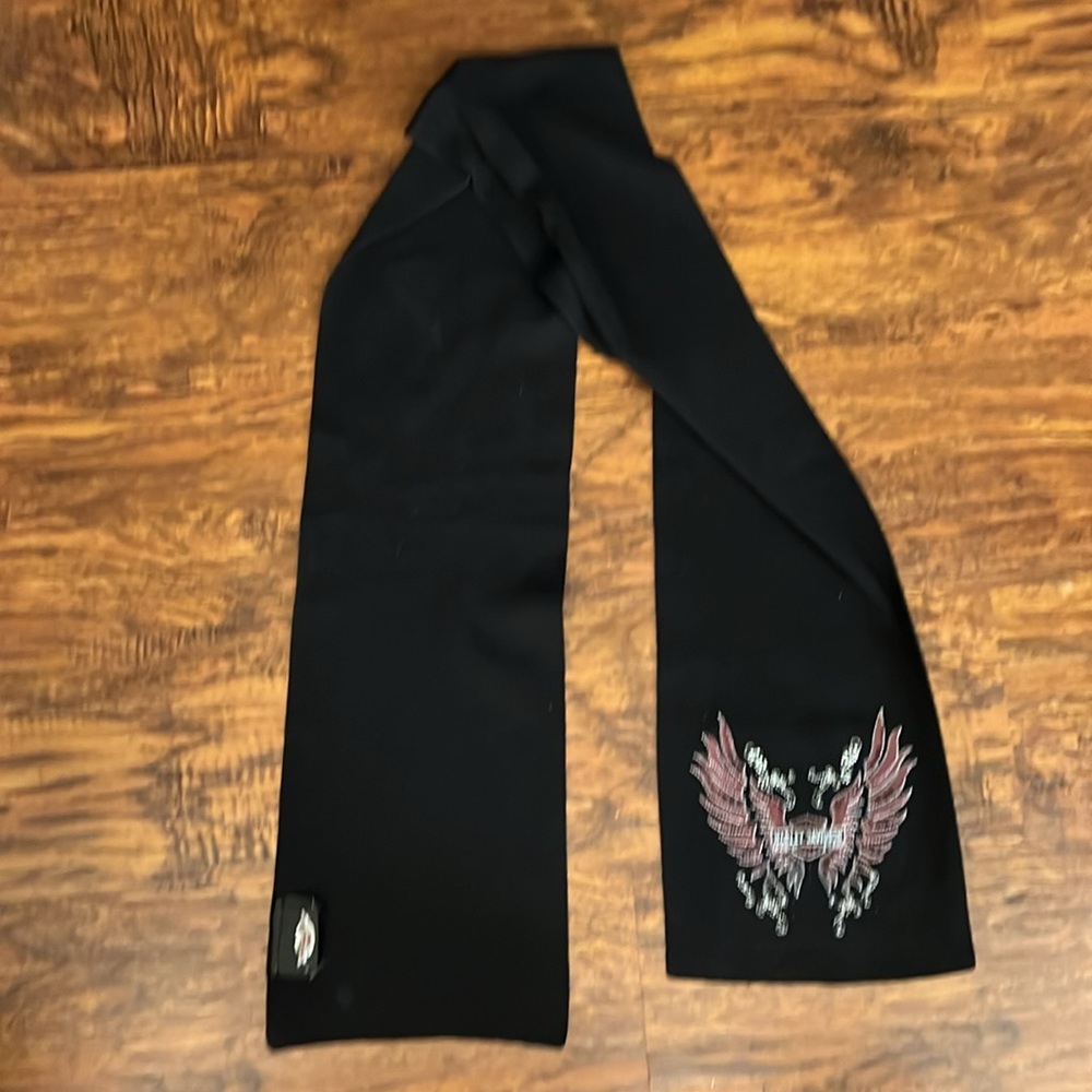 Harley Davidson Black Ladies Knit Scarf